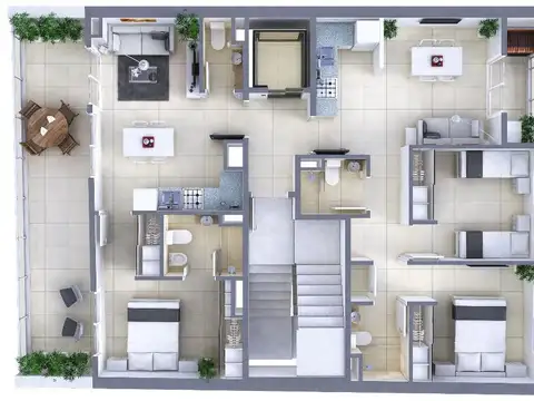 Departamento 3 ambientes con 2 baños