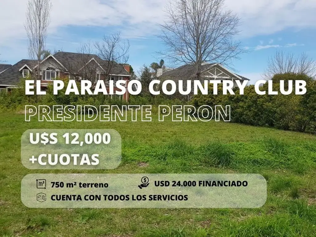 LOTE EN VENTA EL PARAISO COUNTRY CLUB GUERNICA