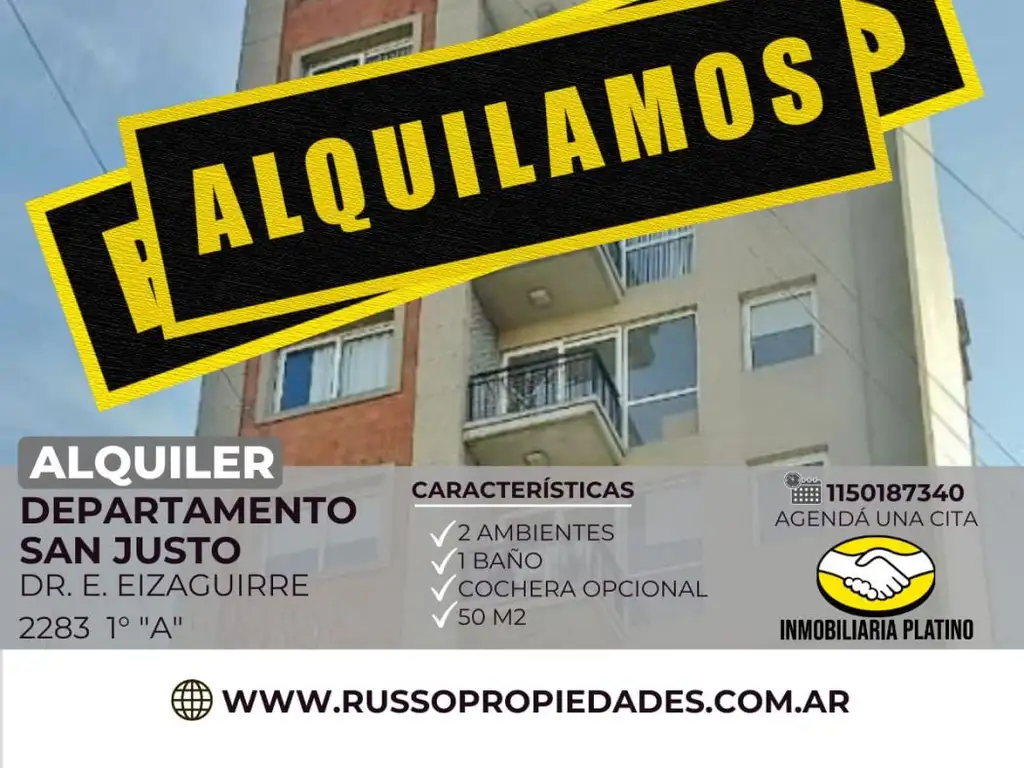 Alquiler Departamento 2 Ambientes San Justo