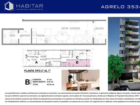 Pedro J Agrelo 3500, Piso 1er