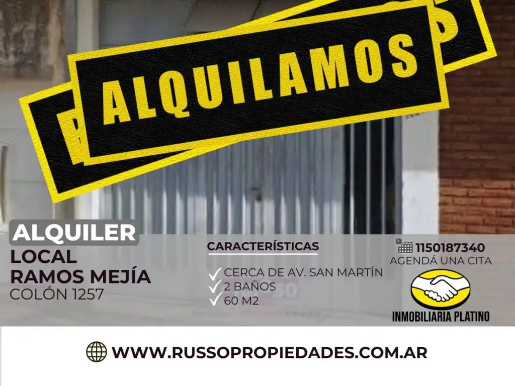 Alquiler local 60 m2 Ramos Mejia