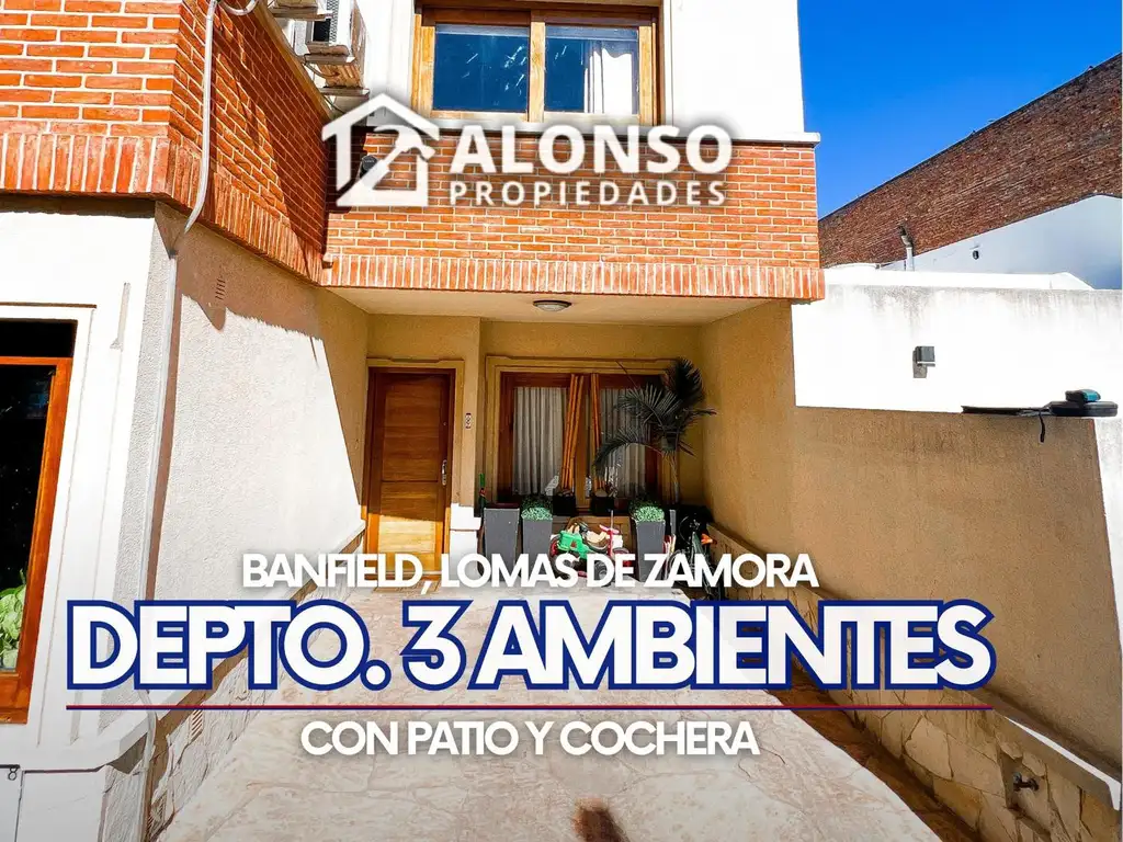 DEPARTAMENTO 3 AMBIENTES CON COCHERA EN VENTA EN BANFIELD