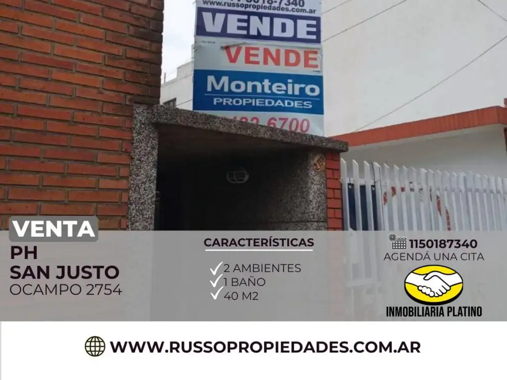 Venta departamento PH San Justo 2 ambientes