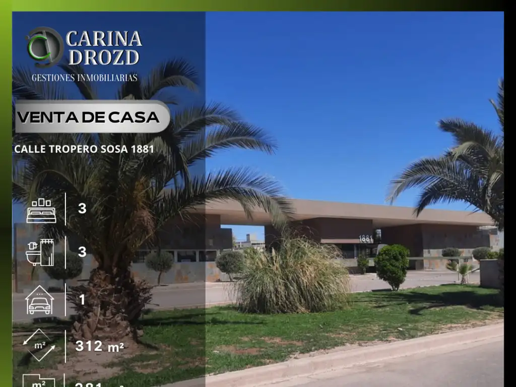 Casa en venta de 3 dormitorios c/ cochera en Coquimbito