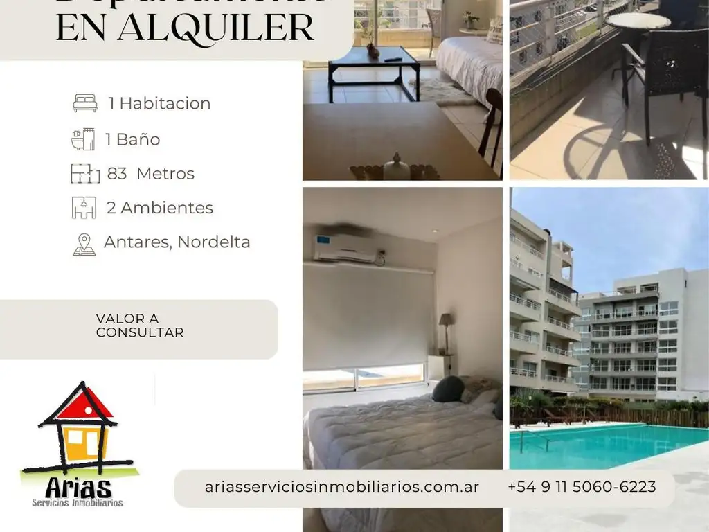 Departamento Amueblado EN ALQUILER TEMP. - Antares, Nordelta