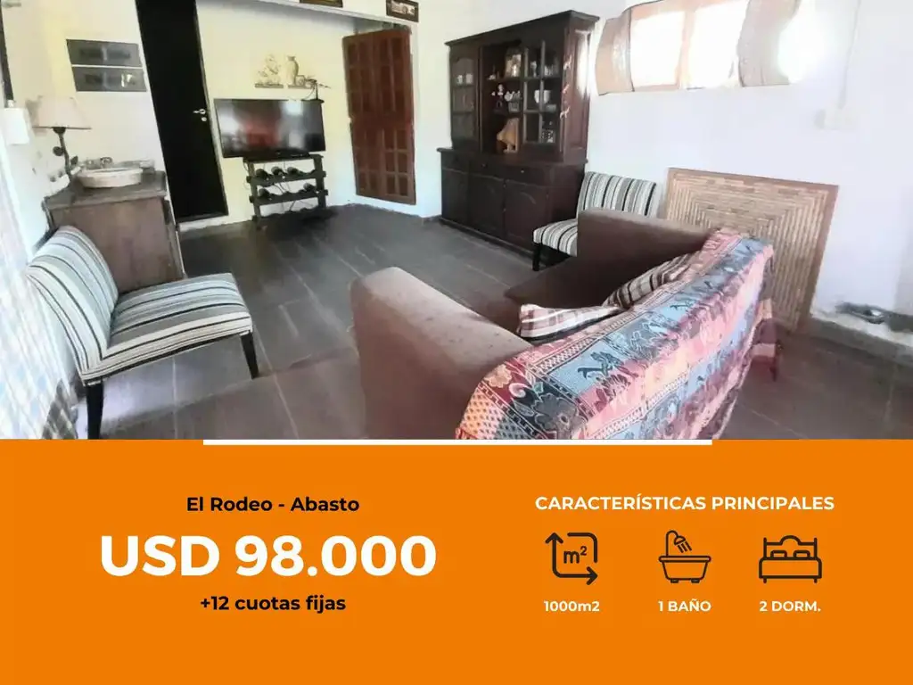 Casa en venta - 2 dormitorios 1 baño 2 cocheras - 1000mts2 - El Rodeo, Abasto, La Plata [FINANCIADA]