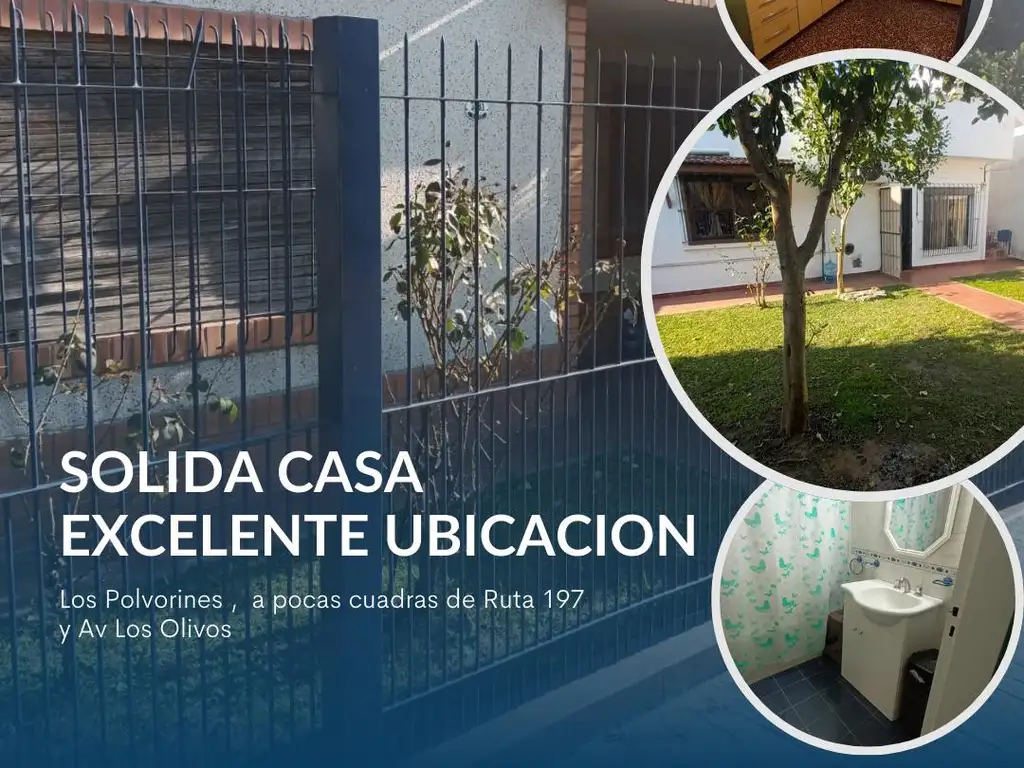 Casa 3 ambientes Los Polvorines VENTA - APTO CREDITO HIPOTECARIO