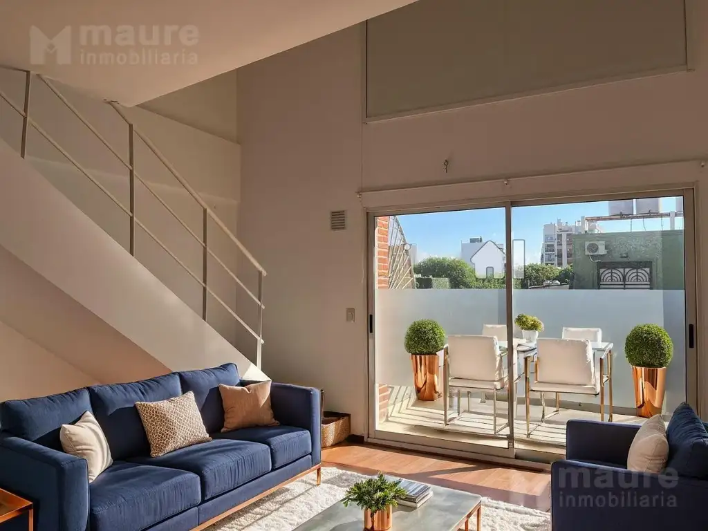 Loft en venta al frente con balcón luminoso en Nuñez - Apto crèdito