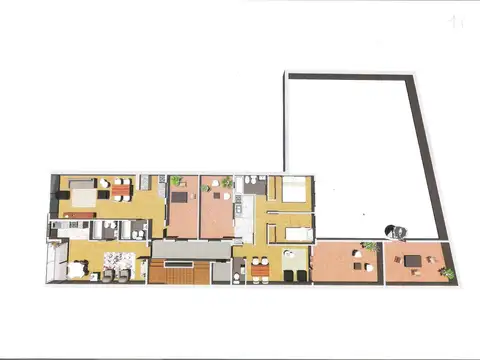 Departamento 3 ambientes con 1 baño