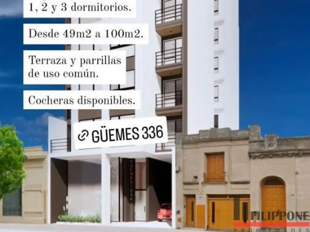 Departamento en venta de 1 dormitorio c/ cochera opcional