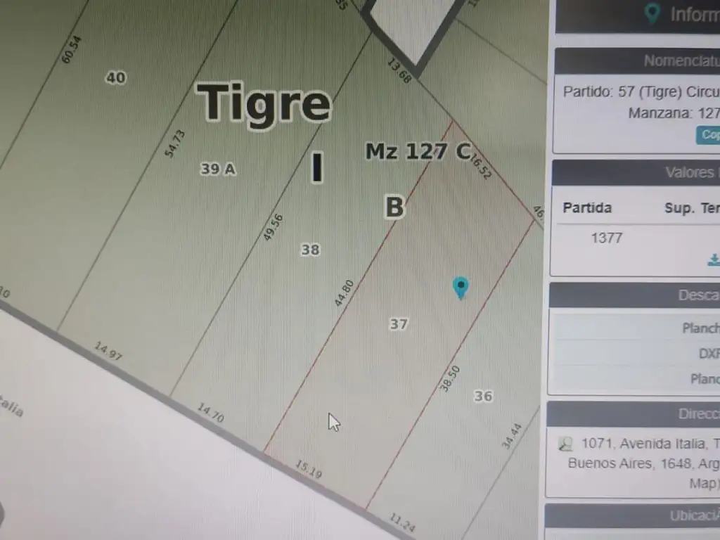 Lote - Venta - Argentina, Tigre - ITALIA 1083