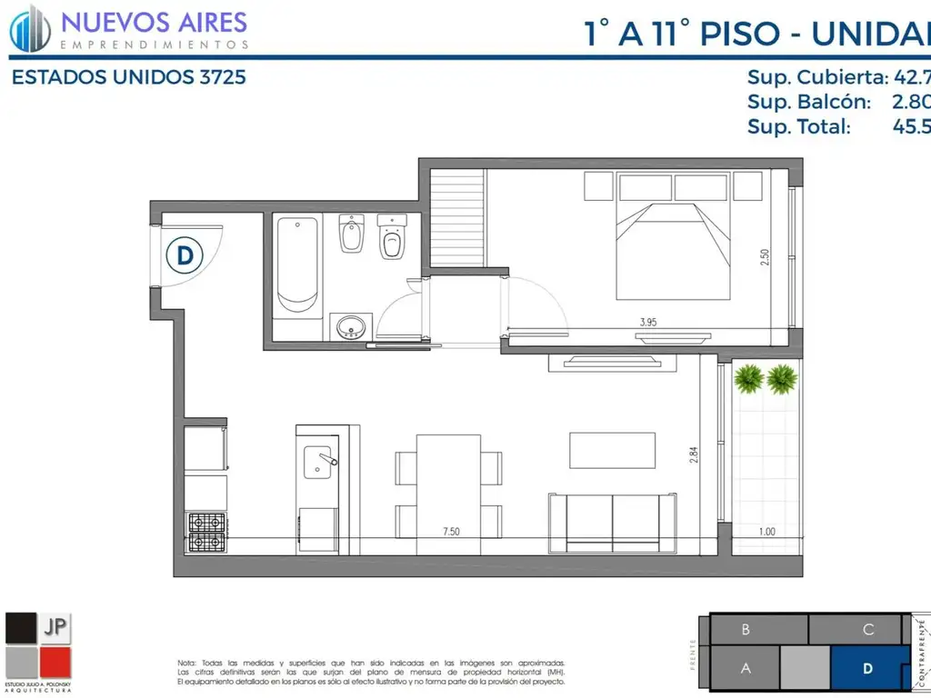 Departamento en el emprendimiento Estados Unidos 3725