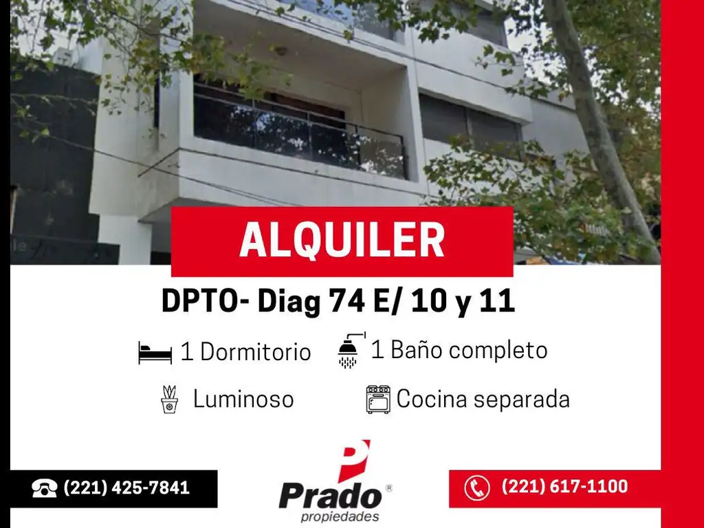 DEPARTAMENTO INCREIBLE ZONA DIAG 74