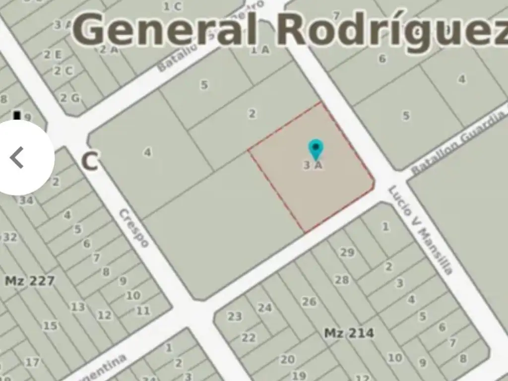 Gral Rodriguez Lote en venta