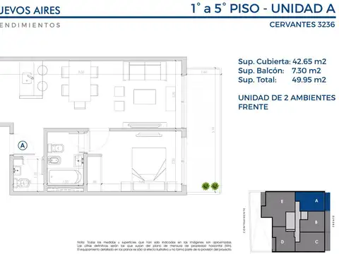 Departamento en Venta de 2 dormitorios