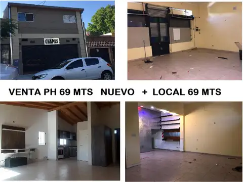 VENTA EN BLOCK IMPEC   LOCAL PB 60 MTS  + PH 1er piso 70 MTS