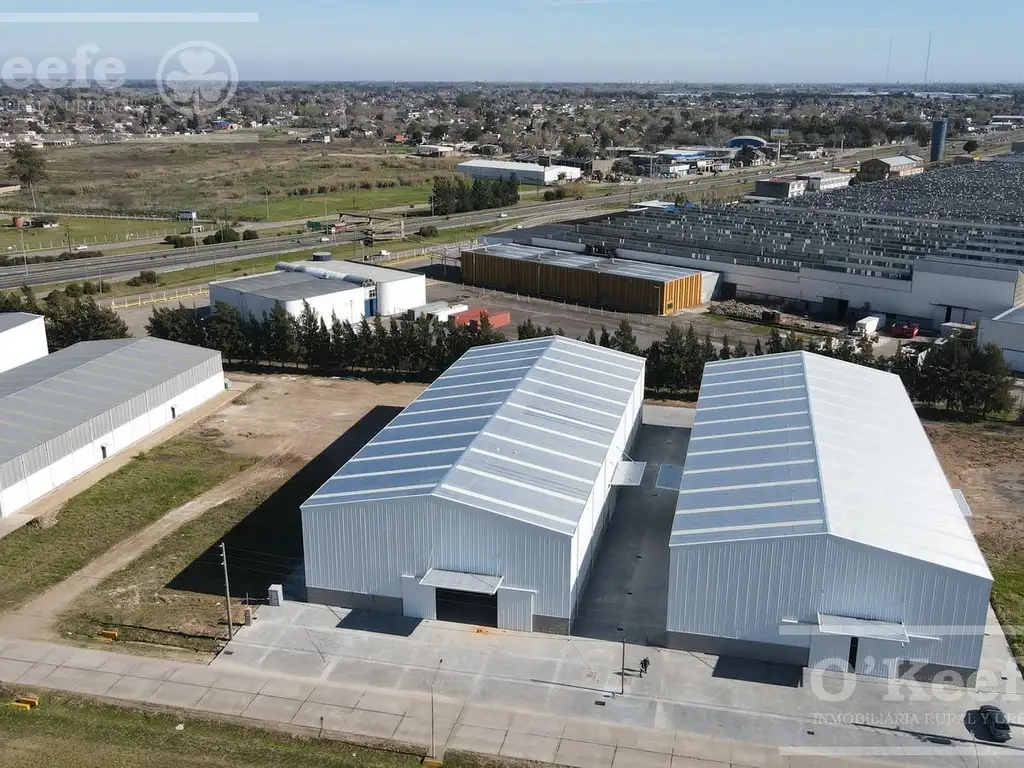 Galpón a estrenar en alquiler de 2.100 m2 en Parque Industrial Pibera