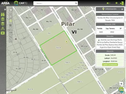 4 Hectareas sobre Avenida en Pte Derqui (Pilar)