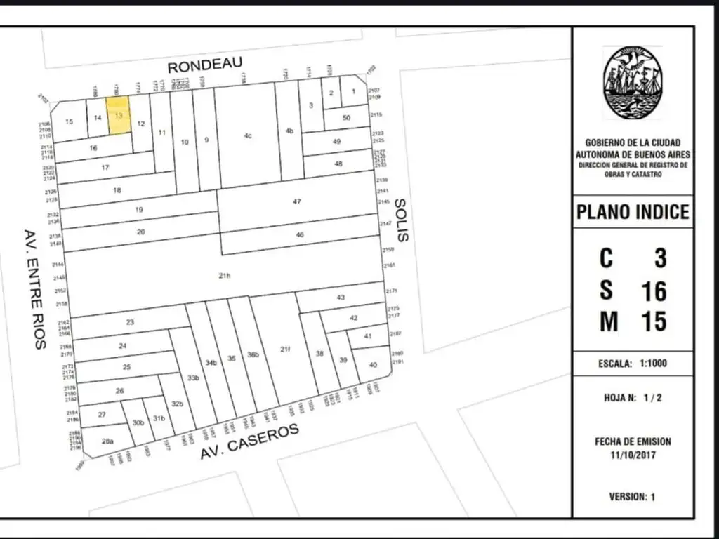 LOTE EN VENTA EN CONSTITUCIÓN OPCION DOBLE FRENTE