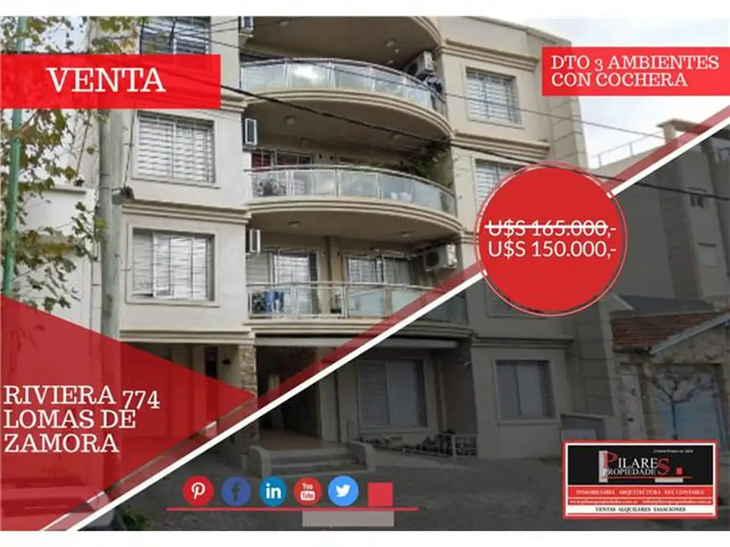 DEPARTAMENTO 3 AMBIENTES - LOMAS DE ZAMORA - OESTE, GRAN BS. AS. SUR