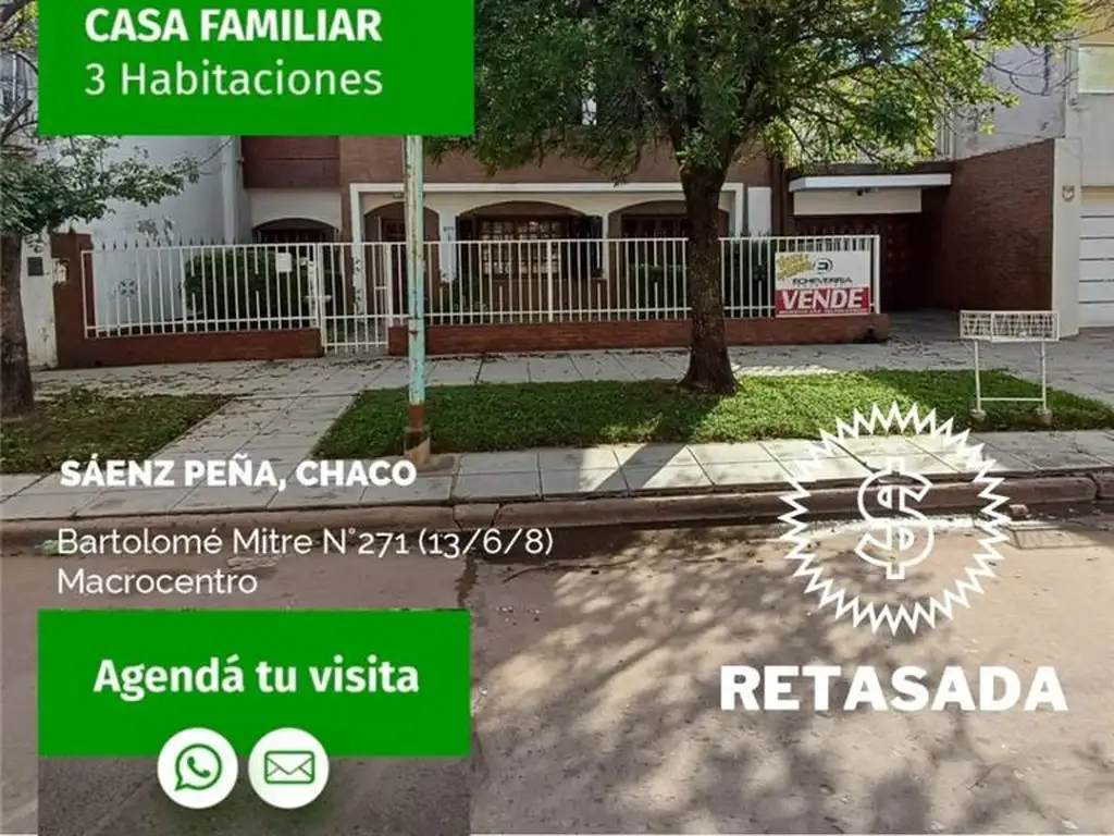 CASAS - CASA - ZONA CENTRO, PRESIDENTE ROQUE SÁENZ PEÑA