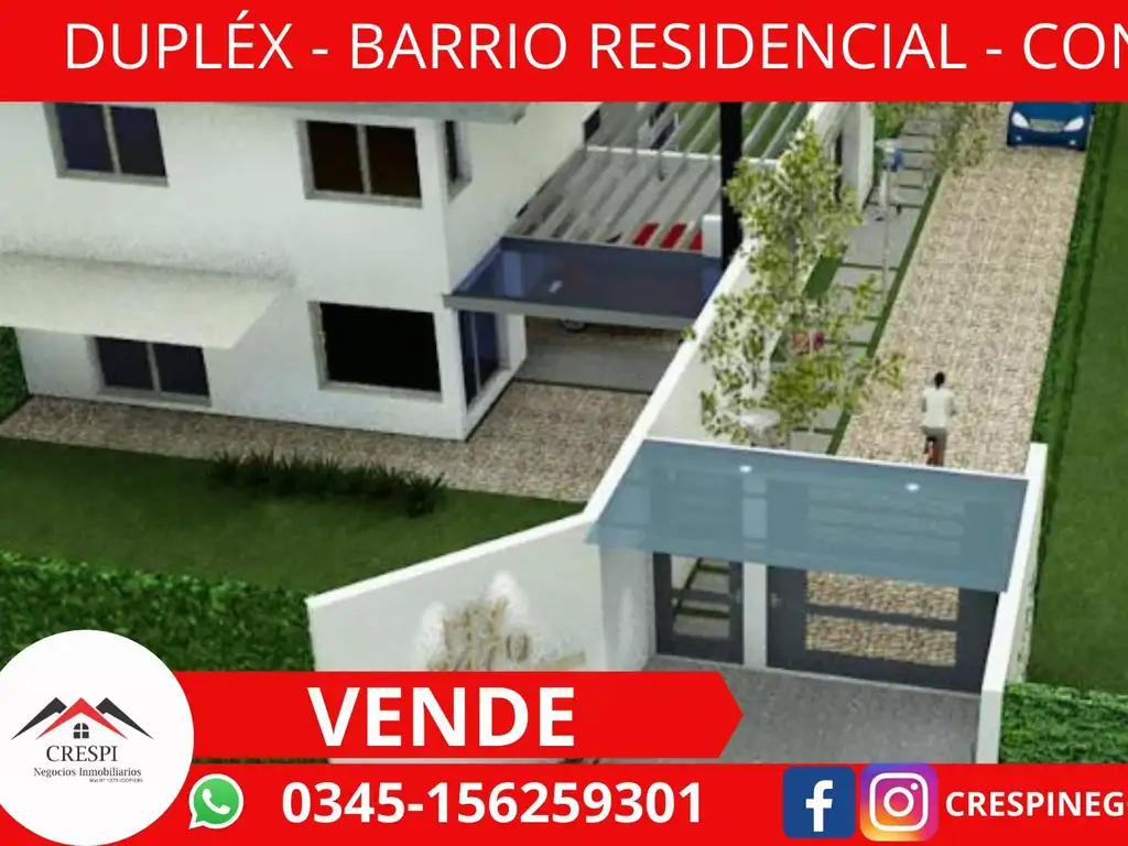 EN VENTA DUPLÉX - BARRIO RESIDENCIAL- CONCORDIA-ENTRE RÍOS.