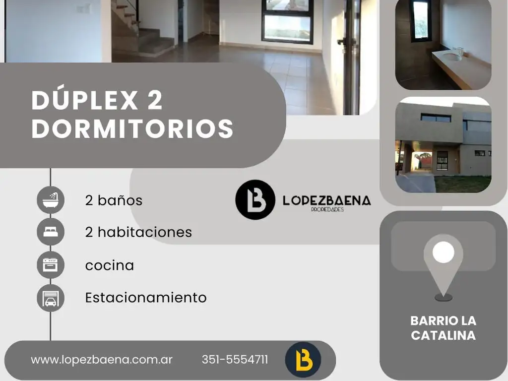 Venta-Dùplex  - Barrio Privado- La Catalina- 2 dormitorios