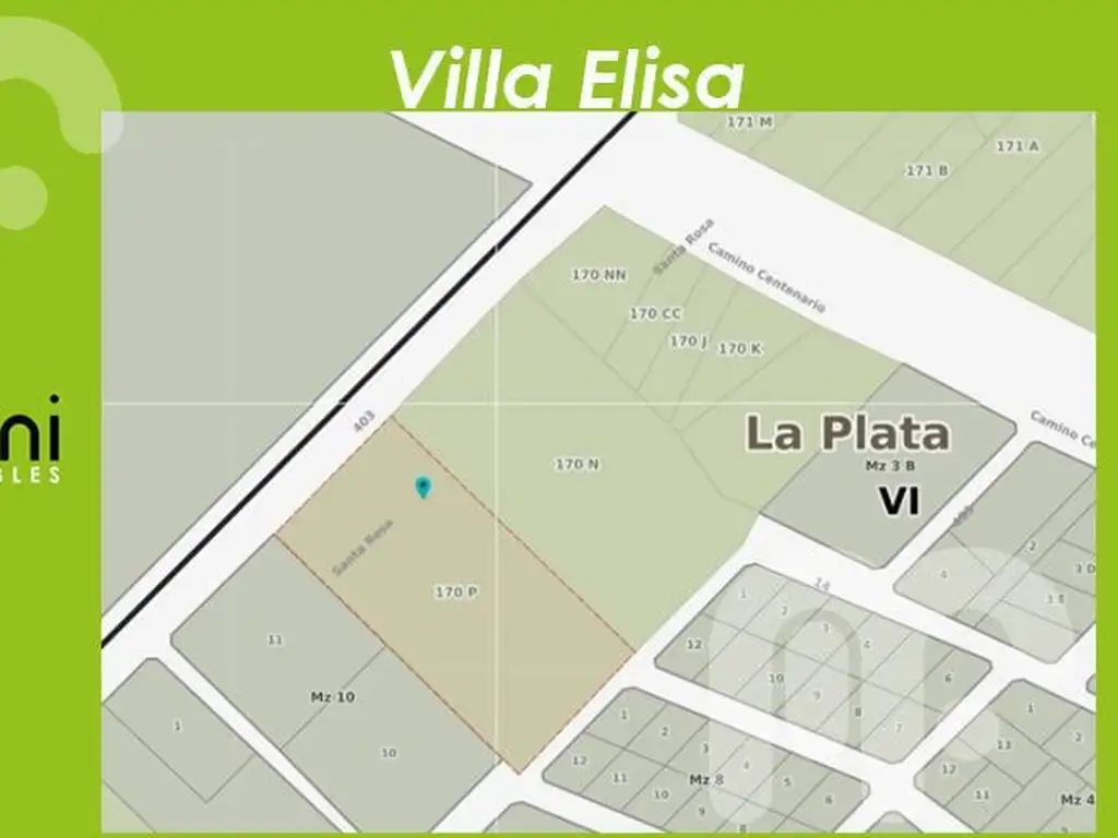 VENTA FRACCIÓN / LOTE / TERRENO EN VILLA ELISA