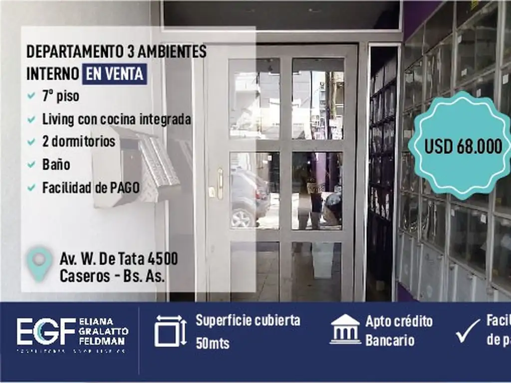 VENTA DEP 3AMB INTERNO