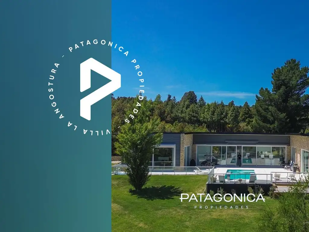 VENTA Casa moderna,  de 372 m2 sobre lote de 2.500m2 en Arelauquen, Bariloche