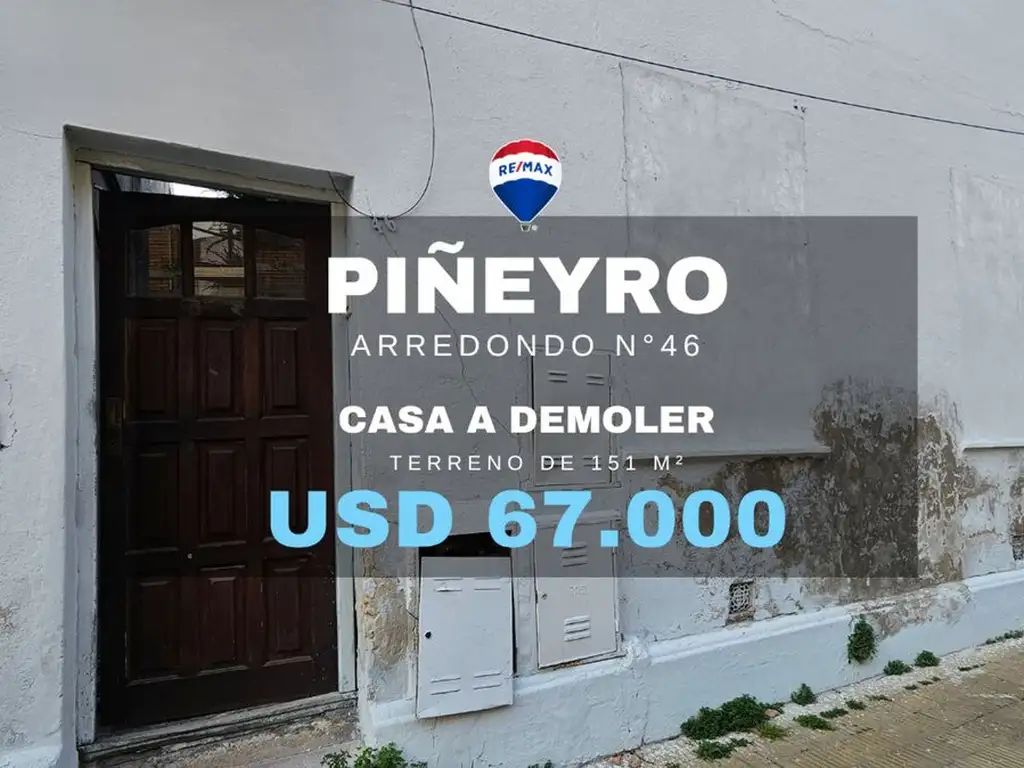 VENTA CASA EN PIÑEYRO AVELLANEDA