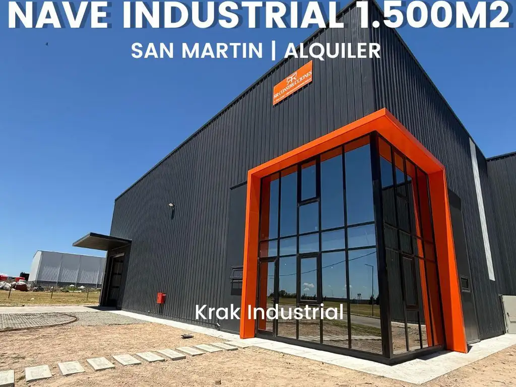 Alquiler Nave Industrial en San Martin a estrenar AAA 1500m2