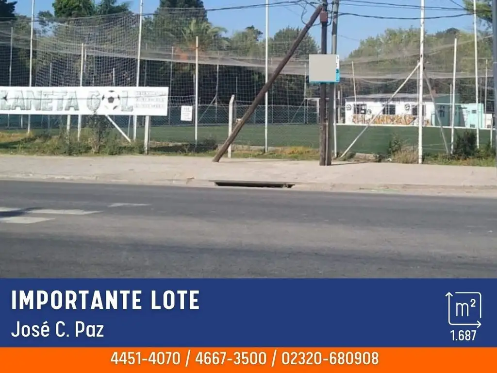 Lote - Venta - Argentina, José C Paz - Avda. Arturo Illia 9800