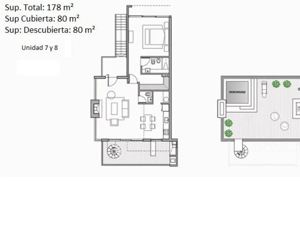 Apartamento de 1 dormitorio en venta, terraza con parrillero propia en Punta Ballena.