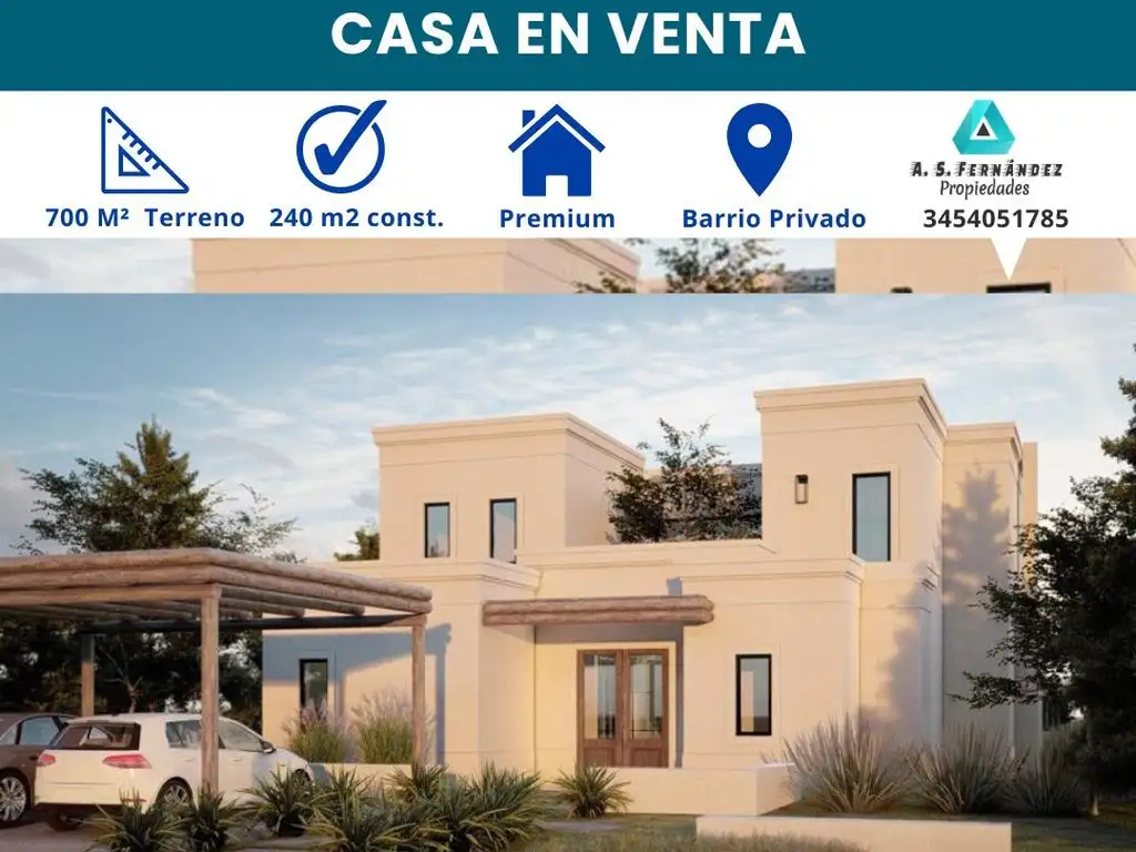 CASA EN VENTA (BARRIO PRIVADO)