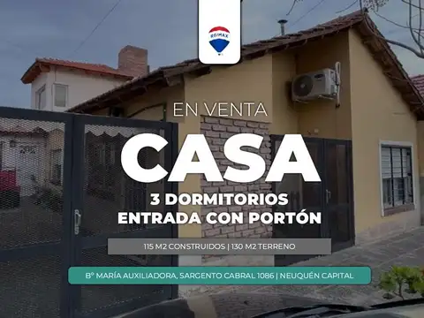 VENTA CASA 3 DORMITORIOS, SARGENTO CABRAL 1086