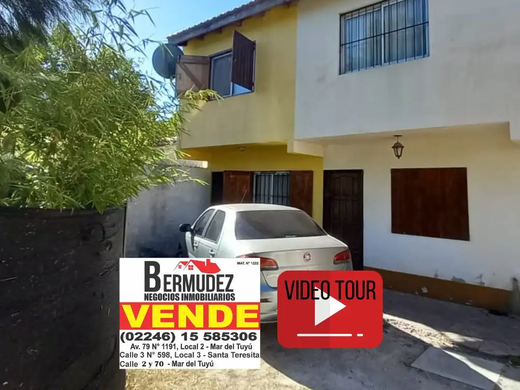 Venta dúplex de 4 ambientes en Mar del Tuyú calle 63 entre 3 y 4