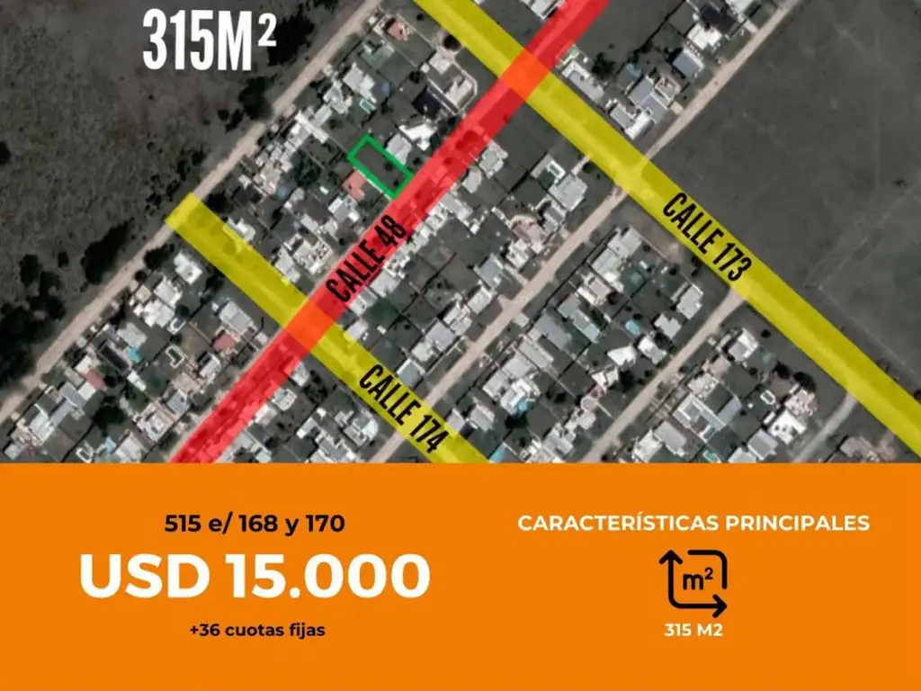 Terreno en venta - 315Mts2 - Lisandro Olmos Etcheverry [FINANCIADO]