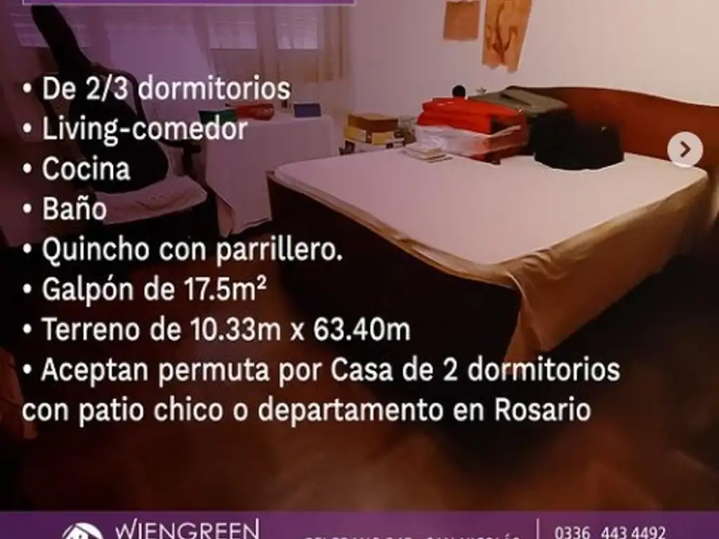 Vendo o permuto casa de 2/3 dormitorios