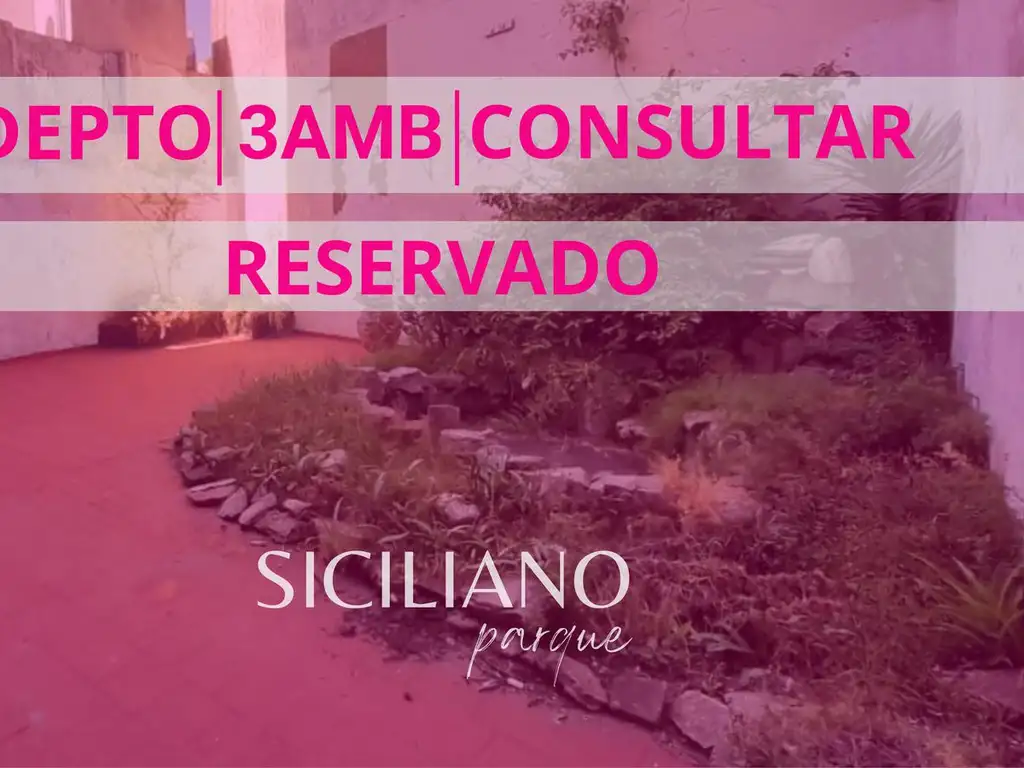 RESERVADO - Departamento - San Cristobal - 3 amb c/patio descubierto - 108m²