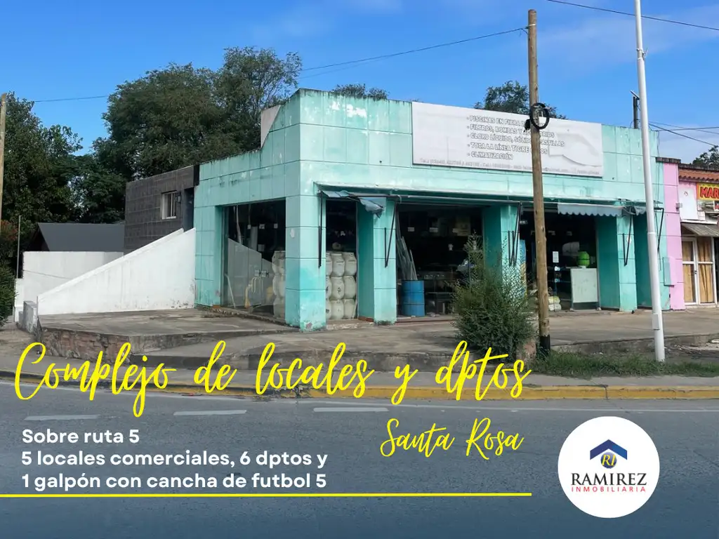 EN VENTA COMPLEJO COMERCIAL UBICADO EN EL INGRESO A SANTA ROSA DE CALAMUCHITA