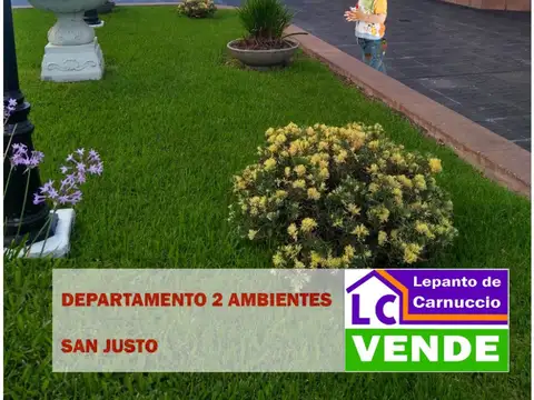 HERMOSO DEPARTAMENTO DE 2 AMBIENTES EN VENTA EN SAN JUSTO EN EXCELENTE ESTADO