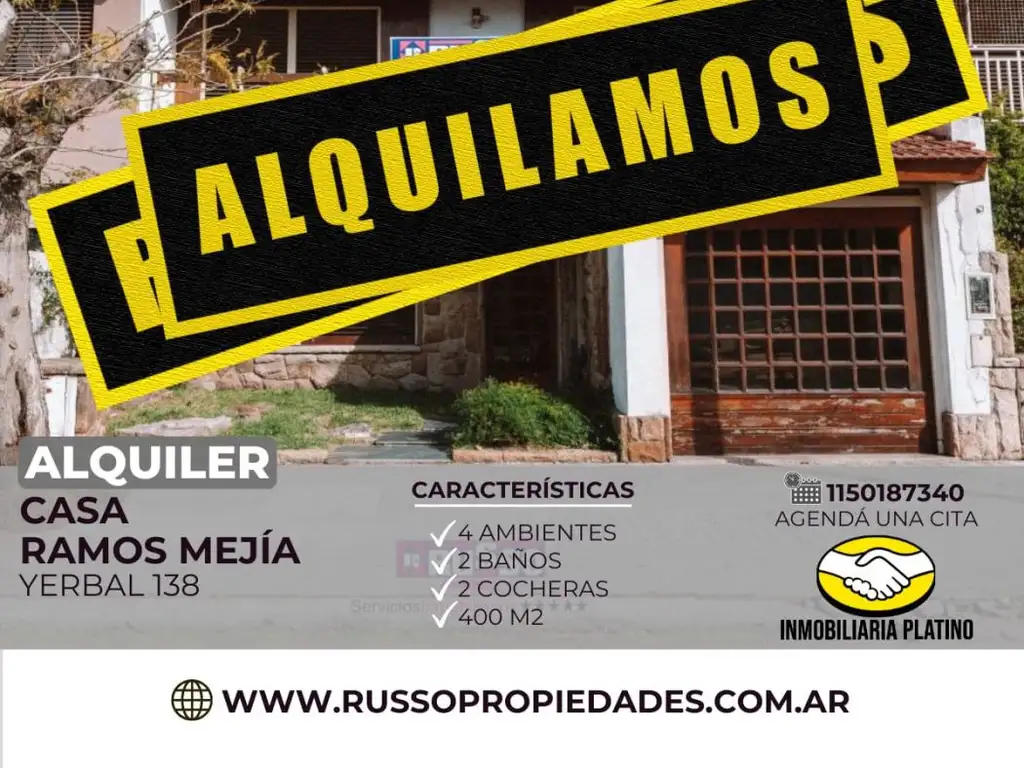 Alquiler Casa 4 Ambientes Ramos Mejia