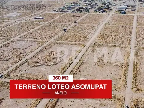 EN VENTA TERRENO ASOMUPAT VACA MUERTA AÑELO