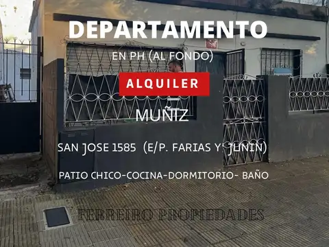 ALQUILER de departamento 2 amb en PH en MUÑIZ