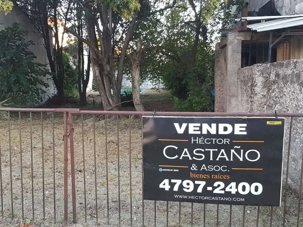 Excelente Lote de 280m2 cercano a estación. Ideal constructor. Venta no condicionada- Carapachay