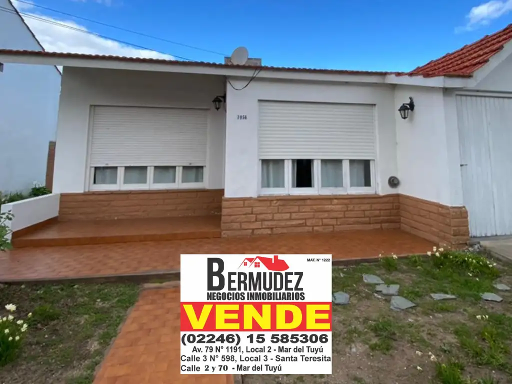 Complejo a la venta: Casa de 3 amb y deptos de 2 amb Mar del tuyu calle 3 entre 70 y 71