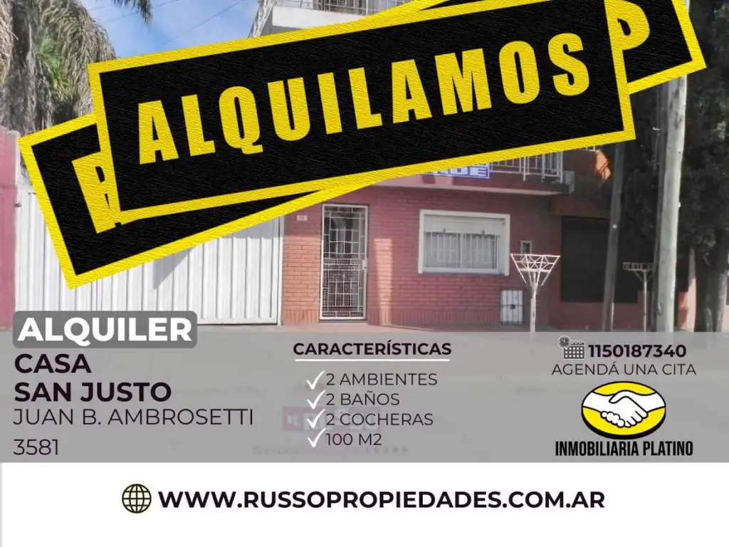 Alquiler Departamento 2 Ambientes San Justo