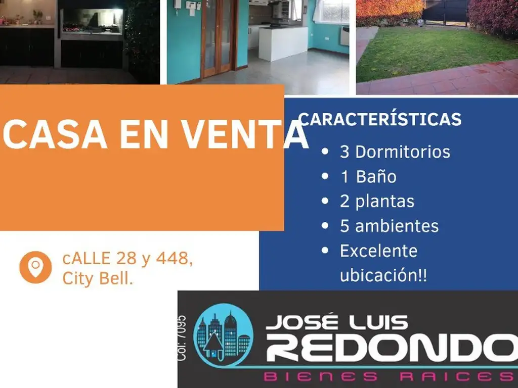 ¡Excelente oportunidad! Casa en venta en 28 y 448, City Bell.