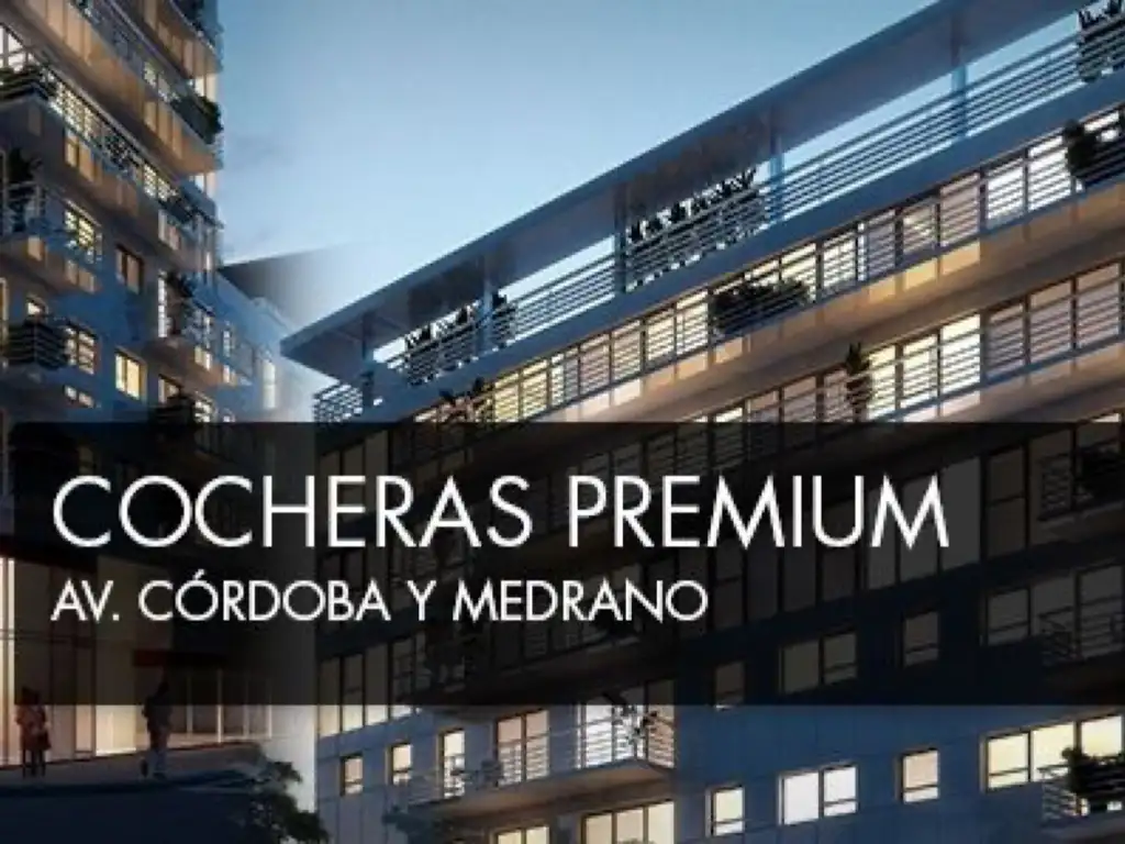 Cochera -venta en edificio premiun Córdoba y Medrano escritura primer subsuelo